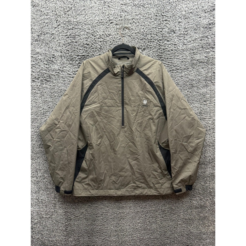 Cutter & Buck Weathertec Seaview Golf Half-Zip Pullover Jacket Taupe Mens Size L